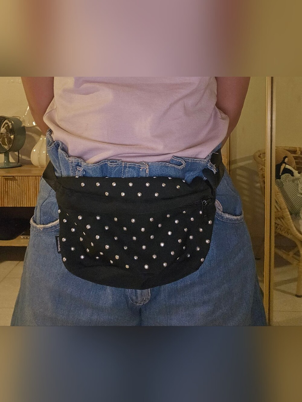Victoria Secret PINK Studded Black Fanny Pack